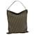 FENDI Zucchino Canvas Shoulder Bag Black Brown Auth am152b Cloth  ref.633604