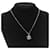 CHANEL Pendant Necklace COCO Mark Silver CC Auth am163b Silvery Metal  ref.633608