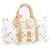 Keepall multicolore con monogramma LOUIS VUITTON 45 Borsa Boston Bianca M92641 LV em191BA Bianco  ref.633612