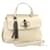 GUCCI Bamboo Turn Lock 2Way Hand Bag White Auth am1235g Leather  ref.633665