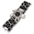 CHANEL Bangle Bracelet Metal Black CC Auth am1441SA  ref.633692