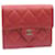 CHANEL Caviar Skin Matelasse Wallet Leather Red CC Auth am1755ga  ref.633716
