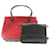 BURBERRY Shoulder Bag Nylon Leather 2Set Red Black Auth am1868g  ref.633742