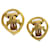 CHANEL COCO Mark Clip-on Earring Gold Tone CC Auth am2421ga Metal  ref.634291