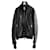 Philipp Plein Embossed Skul Layered Leather Jacket Black Polyester  ref.634423