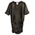 Roseanna-Kleid aus zwei Materialien 34 Golden Khaki Dunkelgrün Seide Baumwolle Polyester Polyurethan  ref.634429