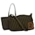 FENDI Zucca Canvas Shoulder Bag 2Set Black Brown Auth am2696g  ref.635181