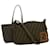 FENDI Zucca Canvas Umhängetasche 2Set Schwarz Braun Auth am2696G  ref.635181