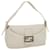 FENDI Mamma Baguette Shoulder Bag Leather White Auth am2589g  ref.635252