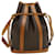 Céline CELINE Macadam Canvas Shoulder Bag PVC Leather Brown Auth ar7278  ref.635290