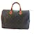 Louis Vuitton Speedy 35 Monogramm Braun Leder  ref.635514