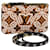 LOUIS VUITTON LV Crafty Pochette double zip Shoulder Bag Brown LV Auth yk4323A Cloth  ref.635606