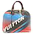 LOUIS VUITTON Race Line Alma PM Hand Bag Black Blue Red M50646 LV Auth 24462a Patent leather  ref.635798