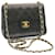 CHANEL Lamb Skin Matelasse Chain Flap Shoulder Bag Black CC Auth 25502a Leather  ref.635827