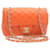CHANEL Matelasse Mini Chain Flap Bolso de hombro clásico Piel de cordero Naranja CC 29106EN Cuero  ref.635975