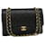 CHANEL Klassische Matelasse 25 Chain Flap Umhängetasche Lammfell Schwarz Auth lt448BEIM Golden Leder  ref.636122