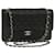 CHANEL Caviar Skin Chain Double Flap Big Matelasse ShoulderBag Black Auth 29507A Silvery Leather  ref.636316