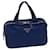 PRADA Pouch Hand Bag Nylon Blue Auth cl024  ref.636423