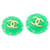 CHANEL Clip-on Earring Gold Tone Green CC Auth ar4783a Metal  ref.636508