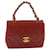 CHANEL Mini Matelasse Chain Flap Hand Bag Lamb Skin Red Gold CC Auth hs688a Golden Leather  ref.636594