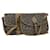 SAINT LAURENT Shoulder Bag PVC Leather 2Set YSL Brown Auth ti632  ref.636654