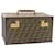 FENDI Zucca Canvas Vanity box Hand Bag Brown Auth fm664a  ref.636718
