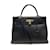 Hermès Kelly handbag 35 RETURNE BLACK GRAINED LEATHER SHOULDER STRAP HAND BAG PURSE  ref.636854