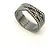 ANELLO ANTIFERRO REPOSSI 4 gradi d'oro 18K NERO E DIAMANTI 1.55cts T52 Squillare