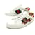 CHAUSSURES GUCCI ACE 687608 BASKETS CUIR BLANC 7 IT 42 FR SNEAKERS SHOES  ref.636886