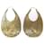 NINE VINTAGE EARRINGS YVES SAINT LAURENT EMPREINTES METAL GOLD EARRING Golden  ref.636967