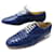 CHRISTIAN LOUBOUTIN FREDDY SHOES 39 BLUE PYTHON LEATHER ORANGE SHOES Exotic leather  ref.636985