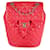 Mochila pequeña de espíritu urbano de piel de cordero roja de Chanel Cuero  ref.637040