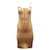 Dolce & Gabbana Dolce and Gabbana Robe bustier avec fermeture éclair en cuir nude Cuir d'agneau Chair  ref.637075