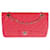 Borsa con patta classica foderata in pelle verniciata trapuntata rosa caramella Chanel  ref.637081
