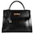 Hermès Hermes Vintage Black Box Calf Retourne Kelly 32 GHW Negro  ref.637249
