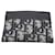 Porta-cartões Dior Oblique Jacquard em couro de bezerro granulado preto Couro  ref.637457