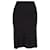 Sandro Paris Flared Hem Pencil Skirt in Black Viscose  Cellulose fibre  ref.637495