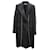Abrigo largo de lana negra con detalle de cremallera de Alexander McQueen Negro  ref.637523