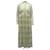 Burberry Scribble Vestido midi xadrez em seda com estampa amarela  ref.637533
