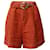 Staud Helios Belted Shorts in Orange Linen  ref.637745
