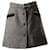 Miu Miu Mini-jupe à poche à chevrons en laine grise Laine  ref.637783