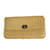 BOTTEGA VENETA Brown Intrecciato Woven Nappa Leather Mini Flap Turn-Lock clutch Beige  ref.638057