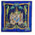 Hermès Índia 1990 azul profundo Seda  ref.638081