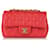 Bolsa Chanel Red Classic Pele de Cordeiro de Aba Simples Vermelho Couro  ref.638503