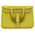 Hermès Halzan 31 sac en cuir TC jaune fluo  ref.639115