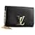 Bolsa de ombro Louise Gm com corrente de couro preta Louis Vuitton Preto  ref.639143