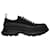 Alexander Mcqueen Tread Slick Low Sneakers in Black Canvas Leather  ref.639168