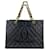Chanel Vintage Grand Shopping Tote Schwarze gesteppte Handtasche aus Kaviarleder C105   ref.639332