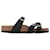 Birkenstock Sandals Franca FL in Black Leather  ref.639357
