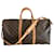Bolso bandolera con monograma auténtico de Louis Vuitton Keepall 50 Bolsa de viaje para equipaje Castaño Cuero  ref.639382
